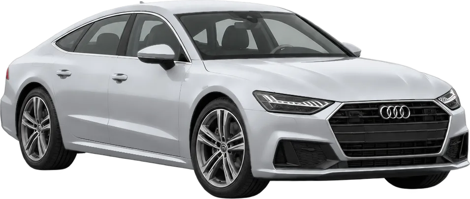 Audi A7 2025 front three-quarter view