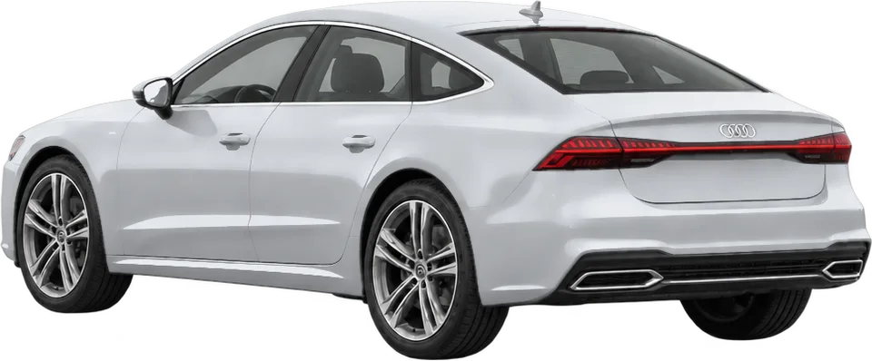 Audi A7 2025 rear three-quarter view